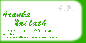 aranka mailath business card